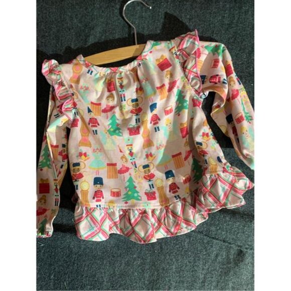 Matilda Jane Girls Christmas Merry and Bright Fair Isle Pajama top Size 4 - Picture 2 of 3